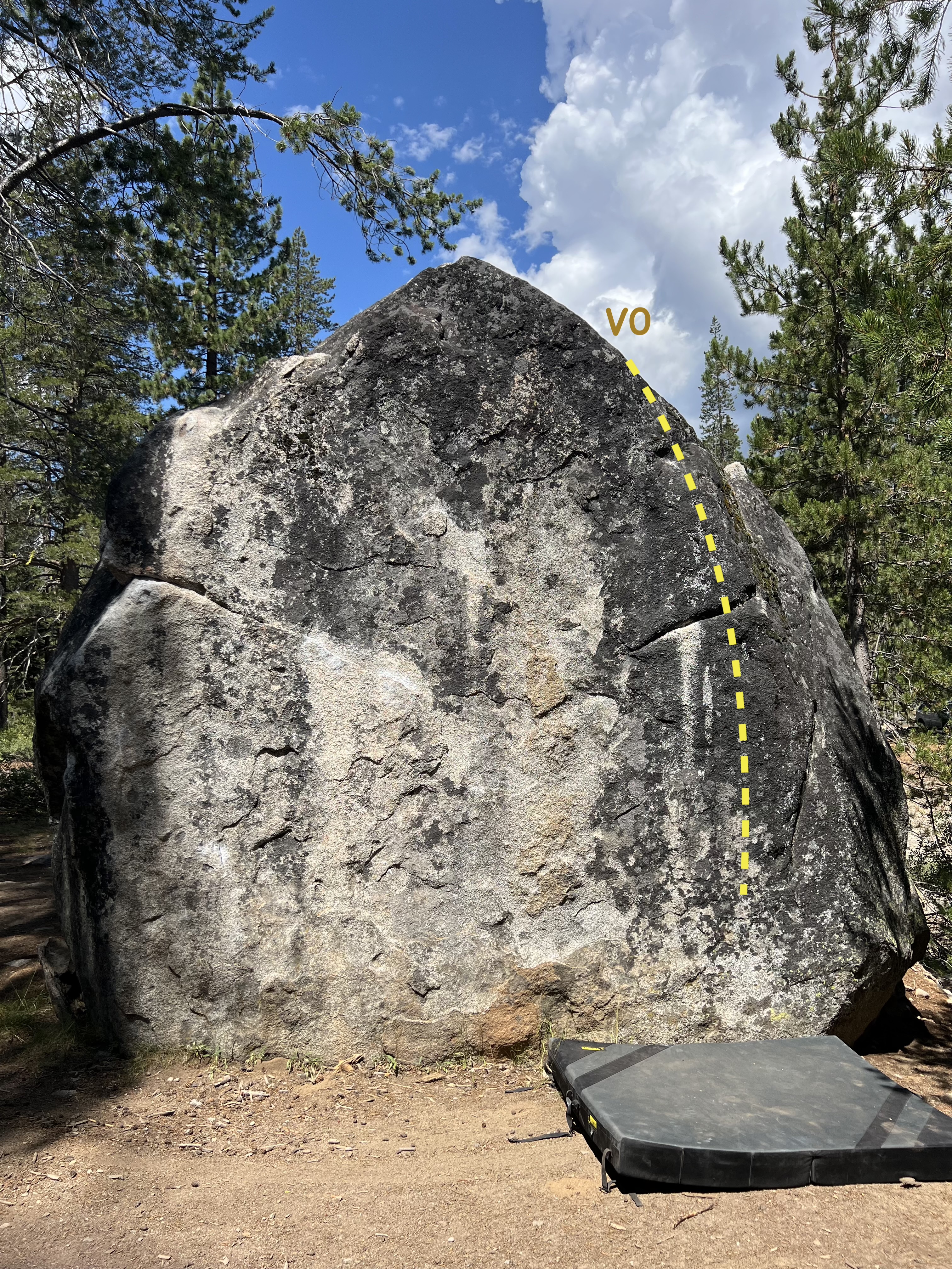 "11" Unnamed V0, the line on the rock