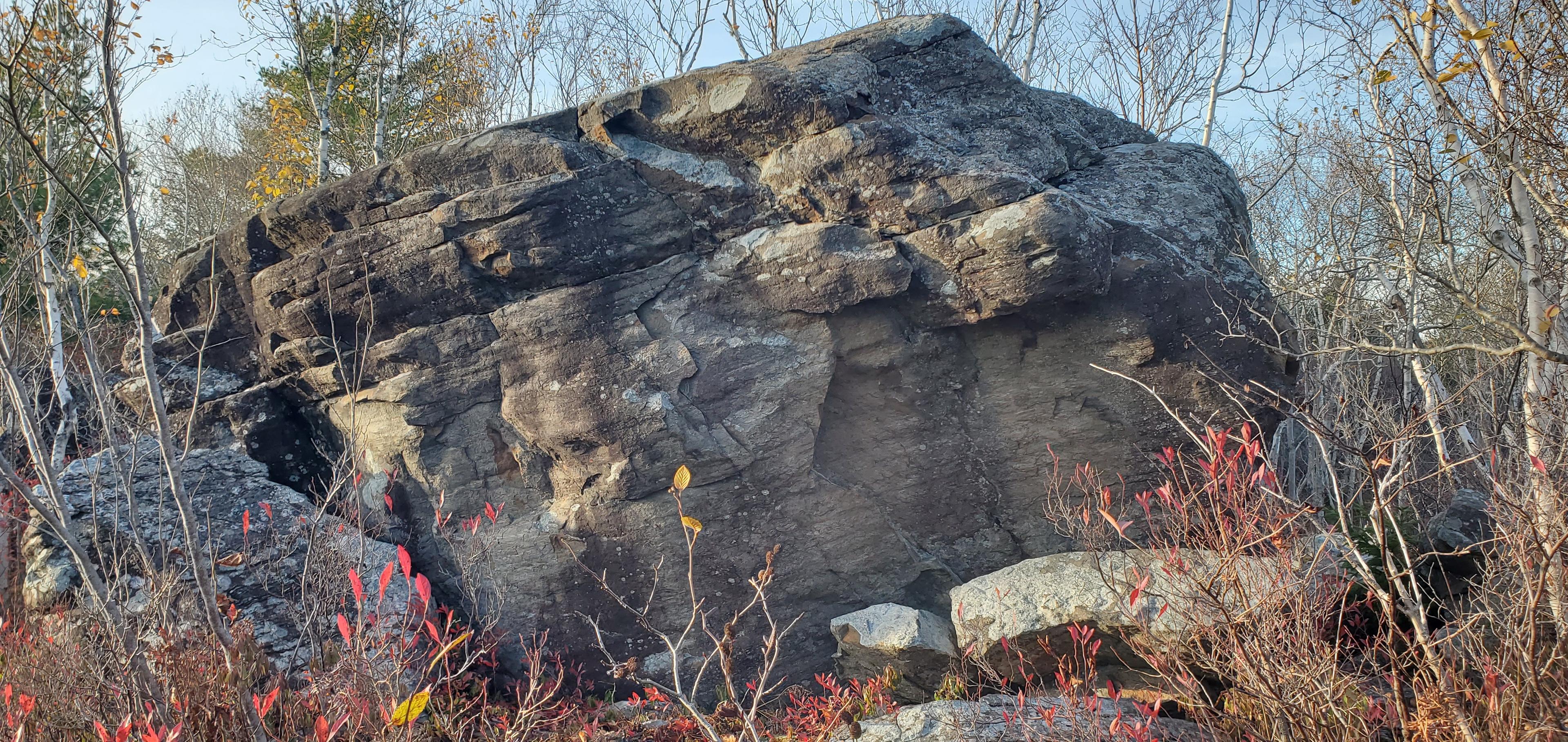 One Eye Open photo by theoretical_gray_condor at Trailside Boulder